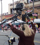 Using the jib to shoot the parade