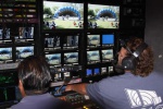 Directing a concert in the park from the Production Truck